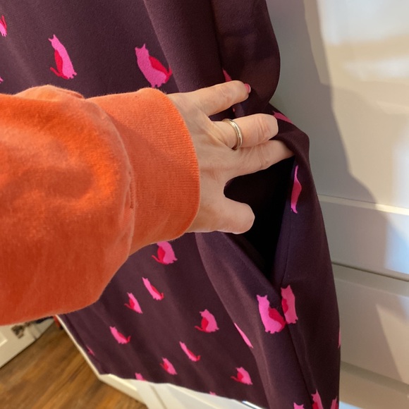 Loft shift dress with whimsical cat print size small - Picture 5 of 5